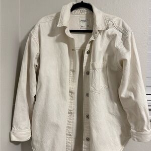 Abercrombie & Fitch Off-White Denim Jacket